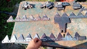 Рвёт брус с ножами на косилке КН-1