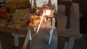 Газовый горн с поддувом на 2 горелки