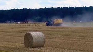 Прессование соломы Пресс-подборщик от #NewHolland