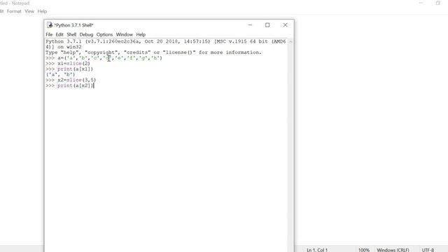 slice( ) function Example in Python смотреть онлайн