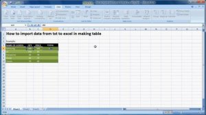 Microsoft excel training |How to import data from txt file to EXCEL in creating tables