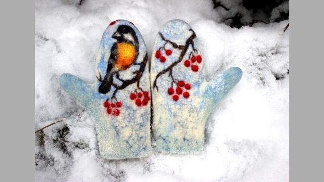 МК по шерстяной живописи. Рисунок лесной птицы. Анонс.