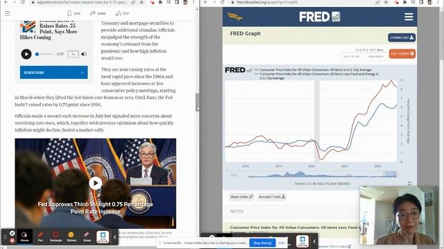 Fed Raises Interest Rates by 0.75 Percentage (with FRED data) смотреть онлайн