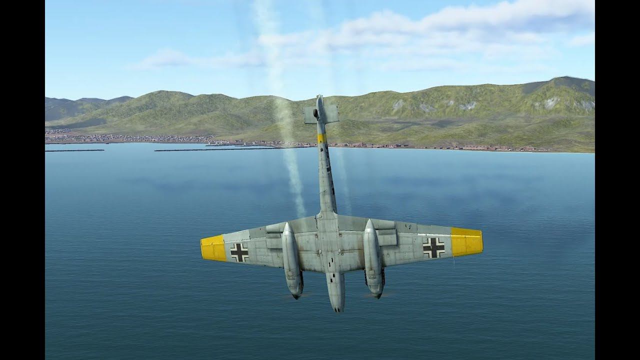 Як7б 36 серии против Bf110.  Мысхако. Мессер уже над аэродромом
