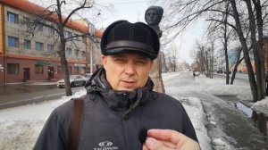 Барнаул 2021г., март. Памятник Е.М.Мамонтову. Уникальная хроника Барнаула 1919 г.