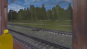 Trainz: экспресс Москва — Калуга, съемка велась пассажиром из старого купейного вагона.
