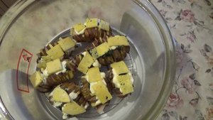 Картошка с салом(беконом) в аэрогриле.