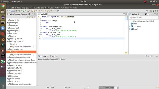 Live session on factory pattern in python