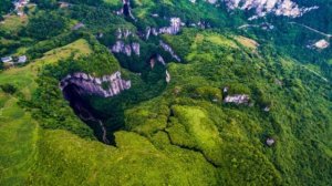 Giant sinkhole with a forest inside found in China