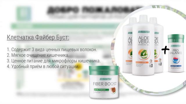 Продуктовая программа Добро пожаловать в LR