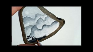 Туман. Как нарисовать горы в тумане . рисую миниатюру ?Gouache Illustration