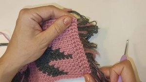 Крупная ГУСИНАЯ ЛАПКА схема вязания Жаккард обычный и ленивый / Мастер класс