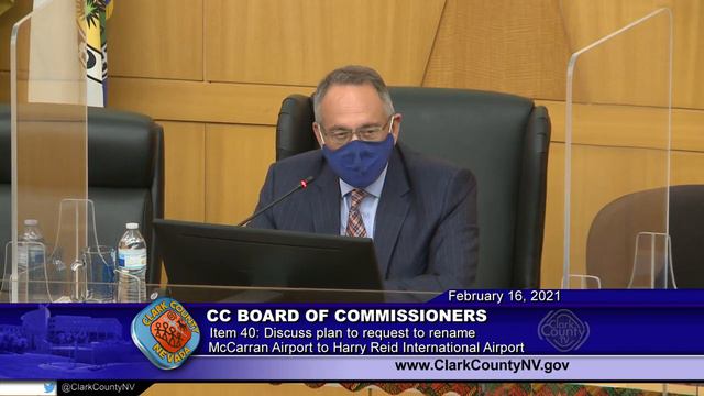 County Commissioner Jim Gibson Talks About Renaming Valley Airport to Honor U.S. Sen. Harry Reid смотреть онлайн