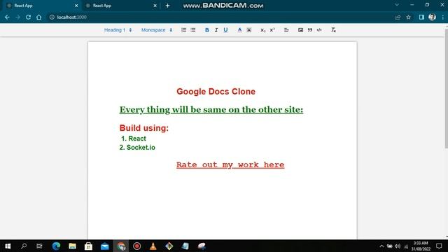 Google Docs Clone in React with socket.io | #react #socketio #socket смотреть онлайн