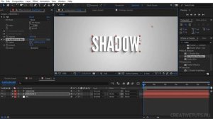 Создание тени от текста в After Effects (Shadow from text in After Effects)