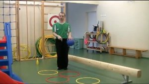 Упражнения на гимнастическом бревне. Часть 2