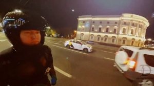 Night ride on euc Nikola Plus with camera insta360 one X3 on Nevsky pr Saint-Petersburg