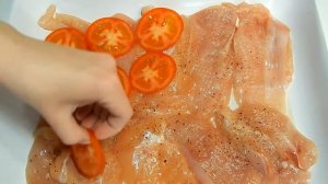 Куриное филе рецепт. Куриное филе запеченное с помидорами и сыром.