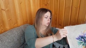 Знакомство. Рулон из 25 вышитых работ.