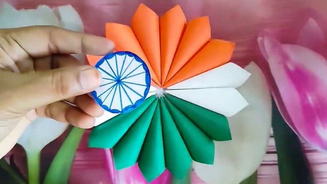 DIY independence day craft ideas||15 August activity||Indian tricolour badge making ideas смотреть онлайн