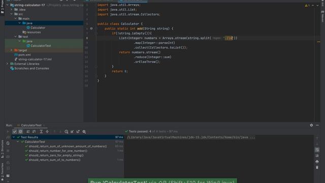 String-calculator kata in Java (TDD) смотреть онлайн