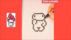 Зайка из аниме мультика Май Мелоди Как рисовать по клеточкам Простые рисунки How to Draw Pixel Art