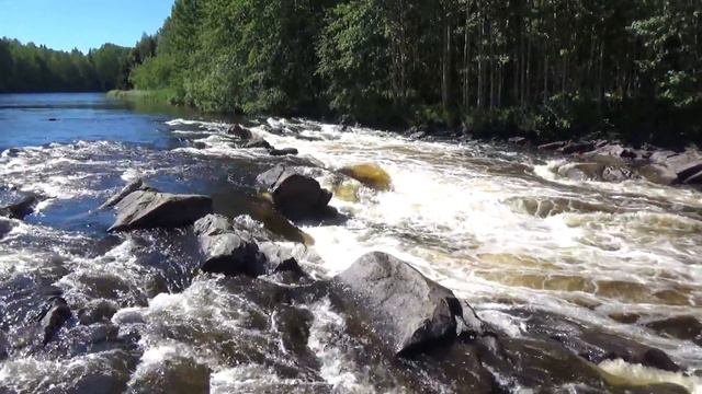 Охтапорог 3 к.с. река Охта. Осмотр начала порога. смотреть онлайн