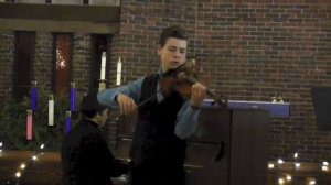 Patrick playing Chaconne by Vitali Dec 2014 Violin