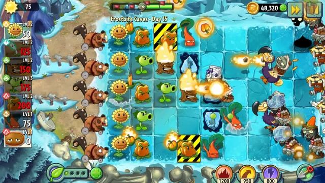 Растение против Зомби 2/Plants vs Zombies ™2/PvZ2 Adventure Frostbite Caves 15/Замороженные Пещеры15 смотреть онлайн