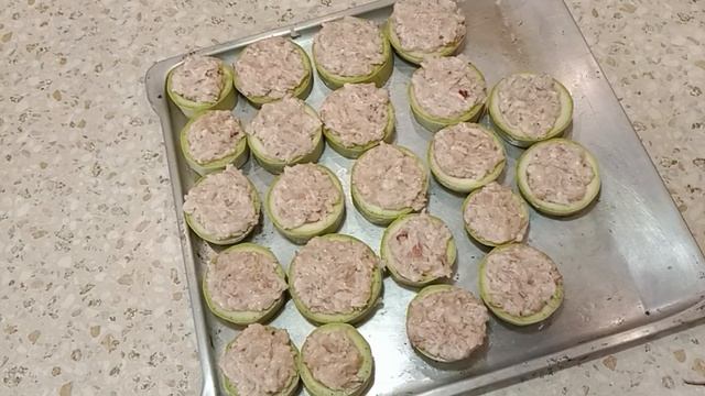 Кабачки с фаршем в духовке кружочками. Быстро, просто, вкусно!  Кабачки фаршированные.