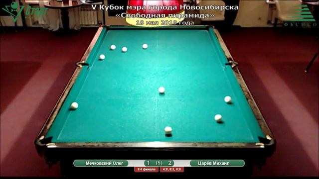 Мечковский-Царёв. V Кубок мэра Новосибирска по бильярду. 19.05.2019 г. смотреть онлайн