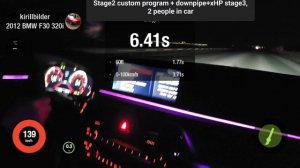 BMW G30 540i x-drive stage2 0-100 402m 100-200 on dragy