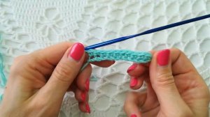 9 УРОК. Азбука вязания крючком. Столбики без накида - 1 - за две стенки петли.