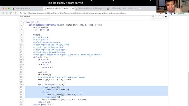 1959. Minimum Total Space Wasted With K Resizing Operations (Leetcode Medium) смотреть онлайн