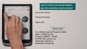 How to open Epub (Adobe/Webkit) and PDF (Universal/Quick)? PocketBook