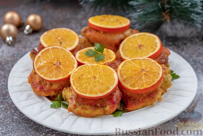 Удовольствие для гостей-гурманов.
ЗАПЕЧЁННЫЕ КУРИНЫЕ БЕДРЫШКИ
