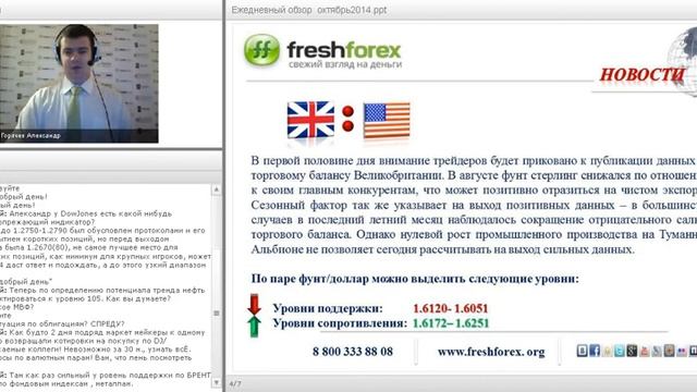 Ежедневный обзор FreshForex по рынку форекс 10 октября 2014 смотреть онлайн