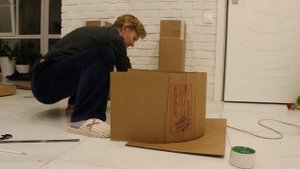 Камин из картона своими руками