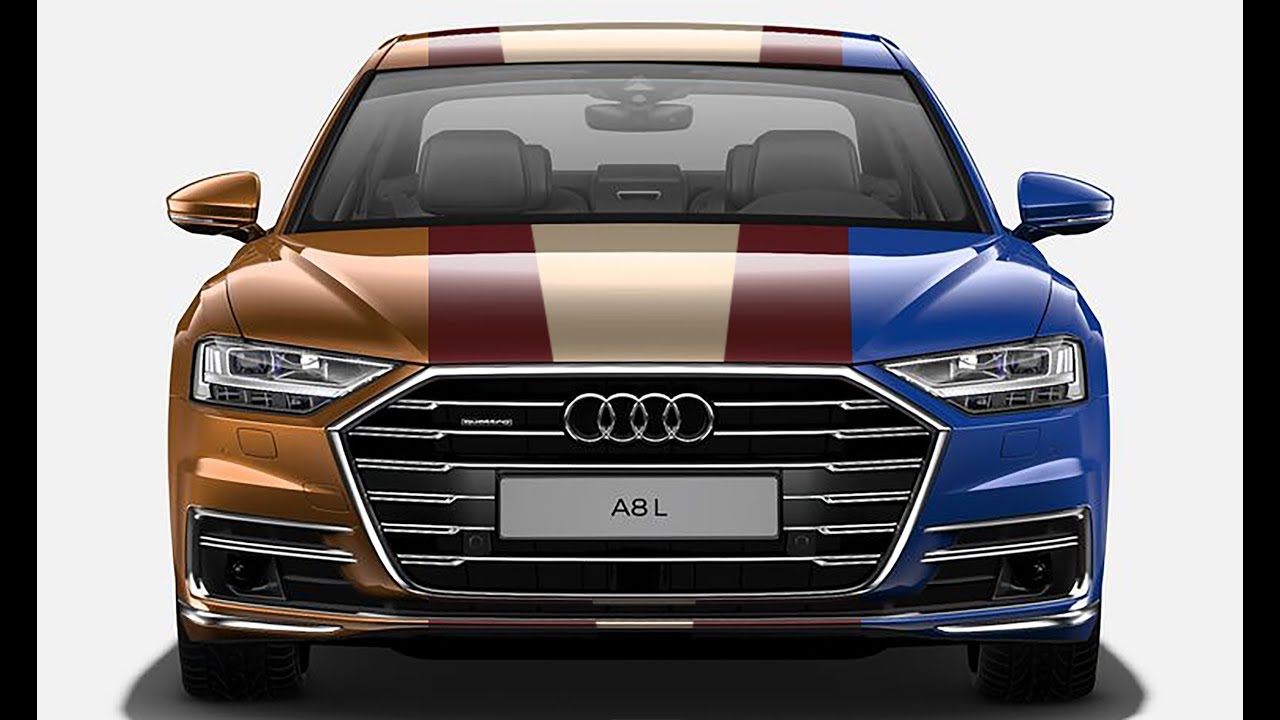 Audi A8L 2018 - Все цвета автомобиля.