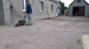 Укладка тротуарной плитки старый город три цвета установка бордюра подготовка основания