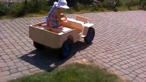 jeep willys MB 43 plywood 1/2 scale test drive "toylander"