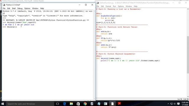 Python Keyword Arguments : Part-6
