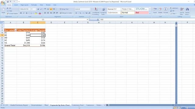 Shelly Cashman Excel 2019 | Module 8: SAM Project 1a #shellycashmanexcel2019 #module8 #samproject1a