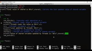 Semaphore Program in C || Process Synchronization