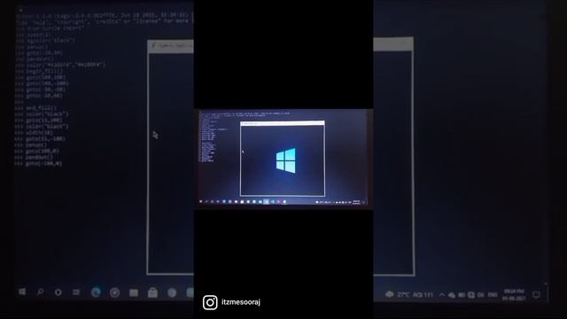 windows logo | python | python turtle|itzmesooraj