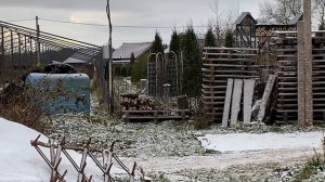 17.11.23. Субботник в пятницу)). Заготовили сухих дров и золы.