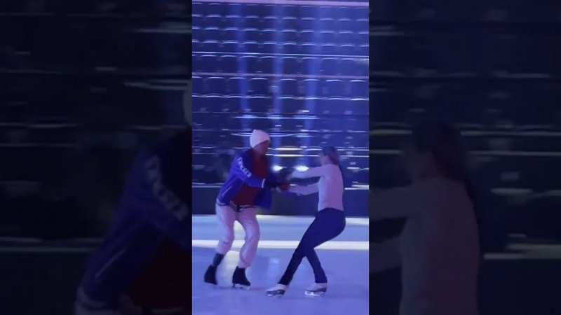 Уникальные кадры! Костомаров на протезах с Навкой репетируют олимпийский номер "Кармен"!
