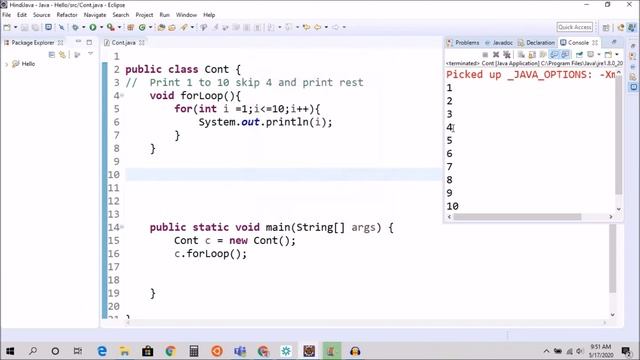 Continue Statement Tutorial |  Java Tutorial for Beginners in Hindi