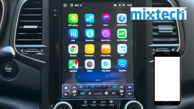 MEGANE 4 (TESLA EKRAN KABLOSUZ CARPLAY-ANDROİD AUTO SİSTEMİ) #androidauto