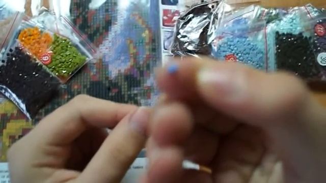 посылка из китая, алмазная вышивка " сова"